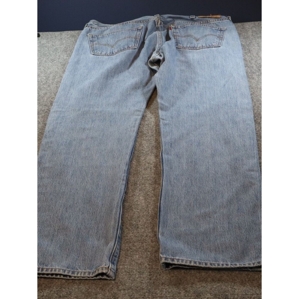 Levi’s 501 Jeans Mens 40x34 Light Wash Denim Straight Leg Button Fly Classic - Picture 7 of 7